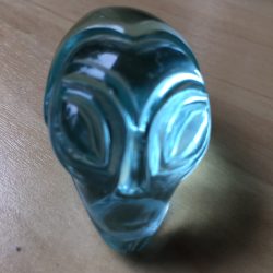 Andara Blauwe Obsidiaan Traveler Alien Skull: Speciaal voor Sjamanen, Aardehealing & Lichtwerk = 5x3x3.2 cm