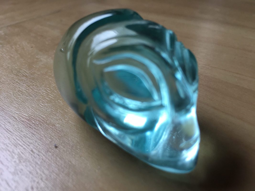 Andara Blauwe Obsidiaan Traveler Alien Skull: Speciaal voor Sjamanen, Aardehealing & Lichtwerk = 5x3x3.2 cm - Afbeelding 4