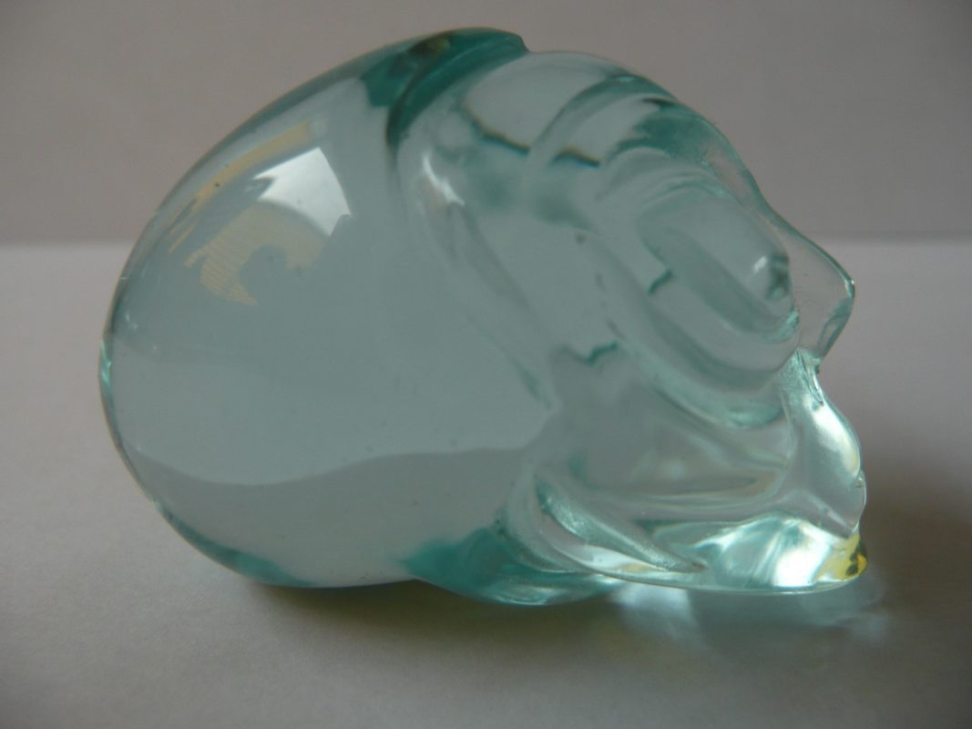 Andara Blauwe Obsidiaan Traveler Alien Skull: Speciaal voor Sjamanen, Aardehealing & Lichtwerk = 5x3x3.2 cm - Afbeelding 2