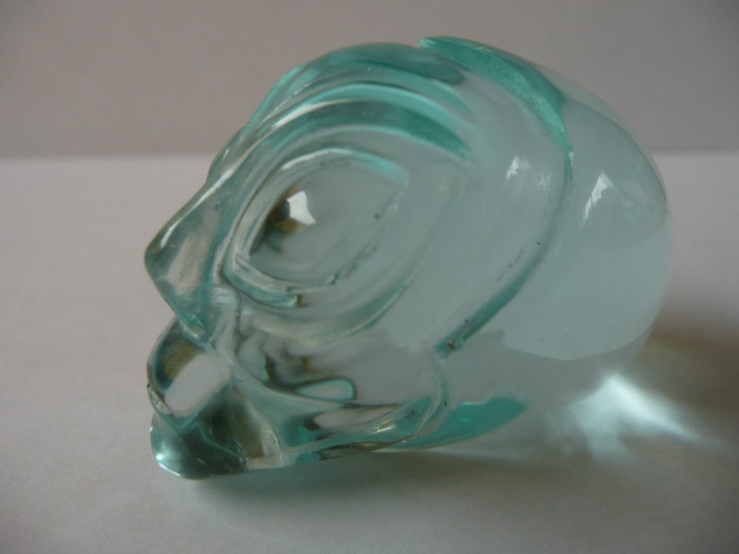 Andara Blauwe Obsidiaan Traveler Alien Skull: Speciaal voor Sjamanen, Aardehealing & Lichtwerk = 5x3x3.2 cm - Afbeelding 3