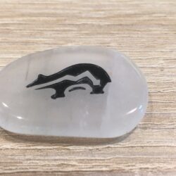 Bergkristal - Talismansteen - Zuni beer = Gelukssymbool van de indianen