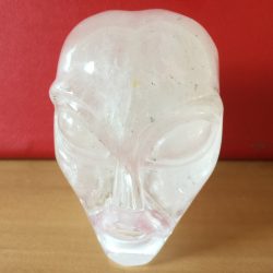 Bergkristal - Helder Kwarts Alien Skull 4: Afkomstig van Sirius = 6x5x7 cm - 404 gram
