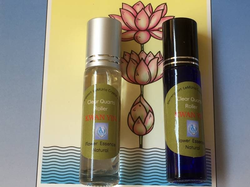 03) Kwan Yin - Quarts / Bergkristal Essence Healing Roller - Afbeelding 2