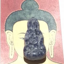Sodaliet – Ingewijd Kwan Yin zak-kristal: 3,5×2 cm