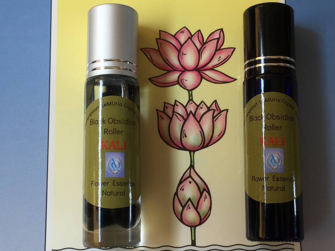 10) De Zwarte Madonna Moedergodin KALI - Zwart Obsidaan Essence Healing Roller - Afbeelding 2