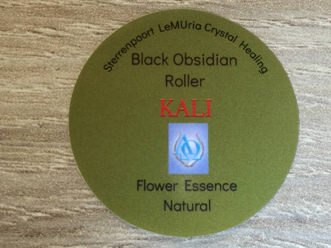 10) De Zwarte Madonna Moedergodin KALI - Zwart Obsidaan Essence Healing Roller