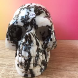Zebra Jaspis Skull L nr 1 - Verbonden aan Eenhoorn Dimensie
