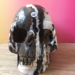 Zebra Jaspis Skull L nr 3 - Verbonden aan Eenhoorn Dimensie