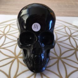 Zwart Obsidiaan Skull 6 = 8cm : Moedergodin Kali (de Allerzoetste) = 8x3.5x6 cm
