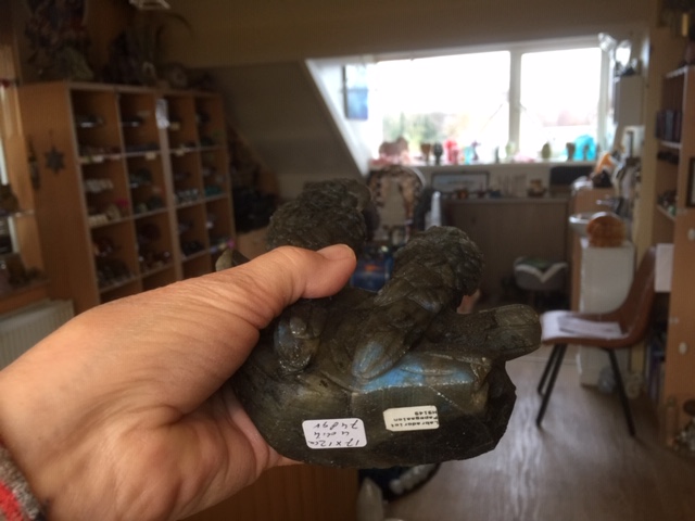 Labradoriet Papegaaien Tweeling: 17x12x4 cm - 748 gr = Maori Natuur Spirit 'Kea' van Bezieling & Wedergeboorte - Afbeelding 2