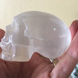 Seleniet wit Alien Skull 20 - Met Wit Zilver-Gouden Moeder Maria frequentie