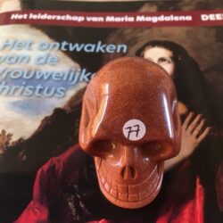 Goudsteen Brons - Goldflush Skull 3 - Bevat Heldere info van Jezus & M.Magdalena