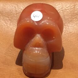 Carneool Skull 6: Heilige Graal Frequentie via Maria Magdalena = 5 x 3 x 4 cm