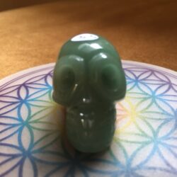 Aventurijn Groen Alien MINI Skull nr 1 - Afkomstig van het Andromeda Sterrenstelsel