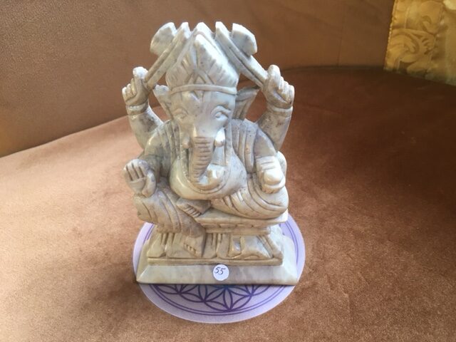 Speksteen Olifanten God Ganesh Nr 2: 4.7x8.5x12 cm - 371 gr