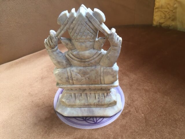 Speksteen Olifanten God Ganesh Nr 2: 4.7x8.5x12 cm - 371 gr - Afbeelding 2