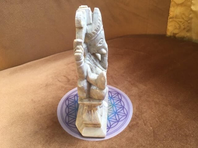 Speksteen Olifanten God Ganesh Nr 2: 4.7x8.5x12 cm - 371 gr - Afbeelding 5