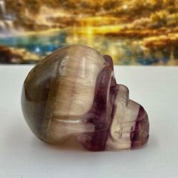 Fluoriet Skull 2 - Paars Violet: 5.2 x 3.6 x 4 cm (lxbxh) - 111 gr