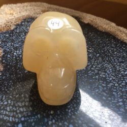 Calciet Lichtgele Skull 13: Bevat Gouden Inca Tijdscodes = 5 x 3.5 x 3 cm