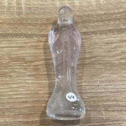 Bergkristal met vleugje Amethist - Moedergodin: 10x3x2 cm