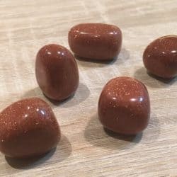 Goldflush Brons Trommelsteen: ±2,5 cm - uitgelijnd met Mercurius