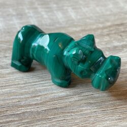 Malachiet Nijlpaard 5: 5.7x1.7x2 cm - 31 gr - Symbool van Sterke Gaven, Vruchtbaarheid en Geboorte