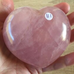 Lavendelkwarts HART = Rozenkwarts met vleugje Amethist: 7x7.7x3.5 cm (bxhxd) 280 gr