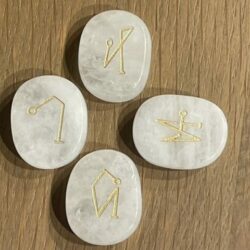 Bergkristal: 4 Regenboog Aartsengelen Michaëla-Gabriëla-Uriëla-Raphaëla: Talismansteen Set