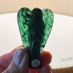 Aventurijn Groen Engel 1: 5,5 x 3,3 x 1,5 cm - 33 gr - BeZieling vanuit LeMUria Elfjes Moederbronnen