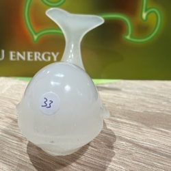 Wit Seleniet Walvis in kunsthars met LeMUria Klankgodinnen Shiva schelpje + MP3 26.37 min