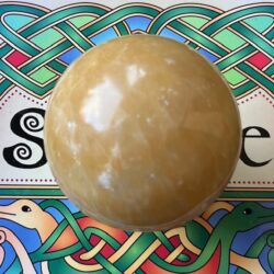 Calciet Goudgeel Bol 1 - doorsnede 5 cm - Poort voor SterrenZaden