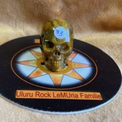 Heliodoor MINI skull: 41 gram 3.5x2.5x3 cm - Opgewekte - zeldzame skull