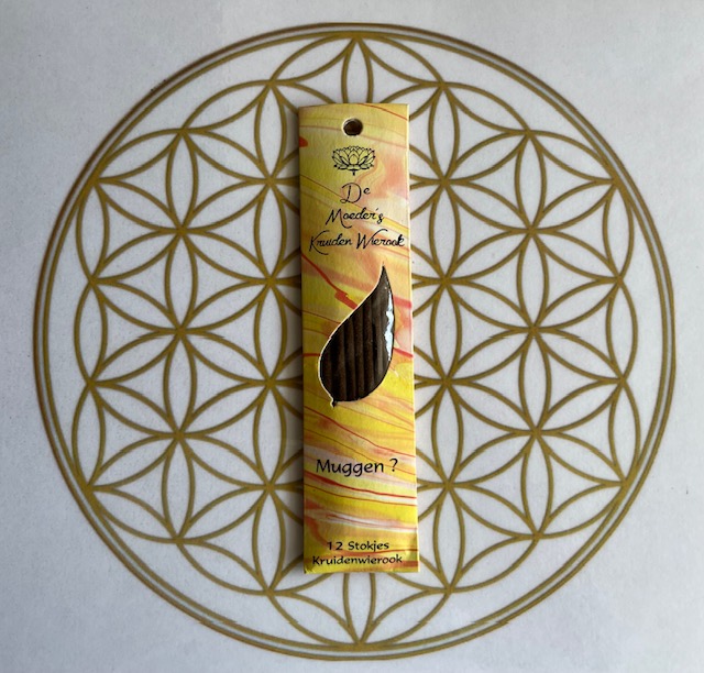 Wierook: MUGGEN ? - 12 korte Stokjes Kruidenwierook van Moeder's Bloemen Geur