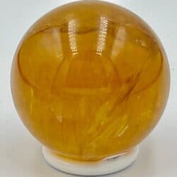 Fluoriet goudgeel met Mica Bol 7 : 4 cm Ø - 107 gram