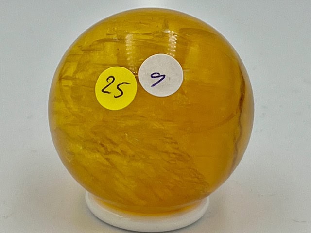 Fluoriet goudgeel met Mica Bol 9 : 4 cm Ø - 106 gram - Afbeelding 3