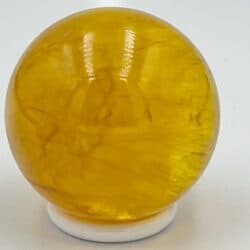 Fluoriet goudgeel met Mica Bol 9 : 4 cm Ø - 106 gram