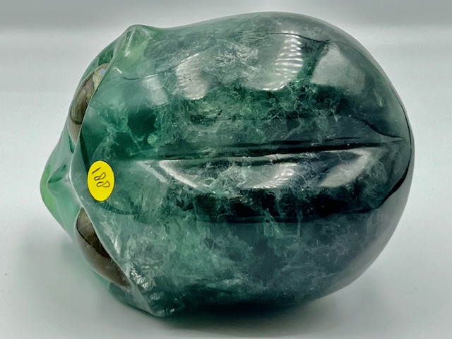 Fluoriet Alien met Labradoriet ogen 5: 8 x 6,5 x 7,5 cm - 647 gram - Afbeelding 2