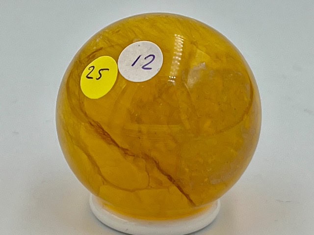 Fluoriet goudgeel met Mica Bol 12 : 3.5 cm Ø - 91 gram - Afbeelding 4