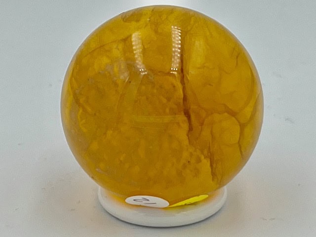 Fluoriet goudgeel met Mica Bol 12 : 3.5 cm Ø - 91 gram - Afbeelding 2