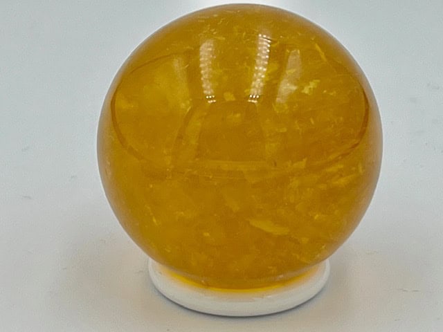 Fluoriet goudgeel met Mica Bol 12 : 3.5 cm Ø - 91 gram