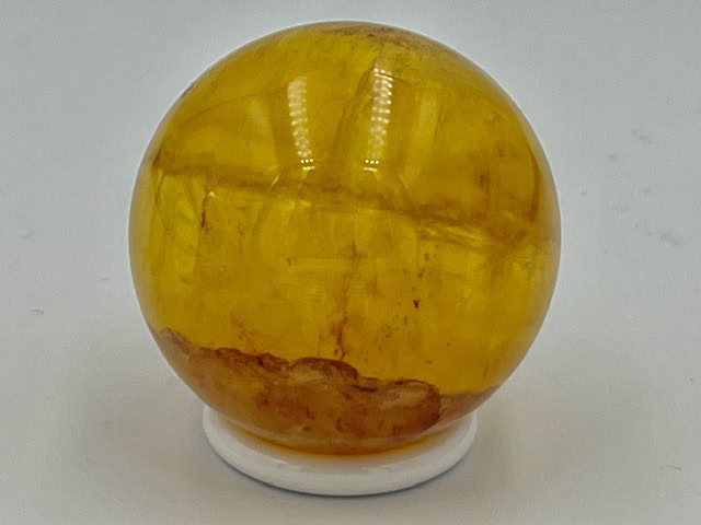 Fluoriet goudgeel met Mica Bol 14 : 3.5 cm Ø - 91 gram - Afbeelding 3