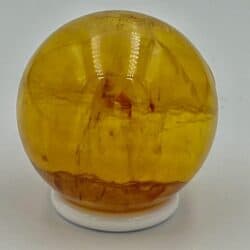 Fluoriet goudgeel met Mica Bol 14 : 3.5 cm Ø - 91 gram