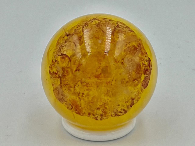 Fluoriet goudgeel met Mica Bol 14 : 3.5 cm Ø - 91 gram - Afbeelding 2