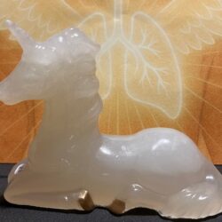 LeMUria Wit Eenhoorn 3: Wit Seleniet in kunsthars gegoten (Moeder Maan) + MP3 26.37 min