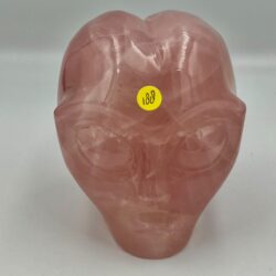 Rozenkwarts Alien schedel 22: 8x7x8 cm - 636 gram