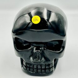 Obsidiaan Zilvergrijs Skull 'Magical Child' 1: 417 gram - 7.5x5.5x6,5 cm - Databank van de Schepping!