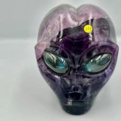 Fluoriet Alien schedel L1: 11 x 8.5 x 10 cm - 1547 gram